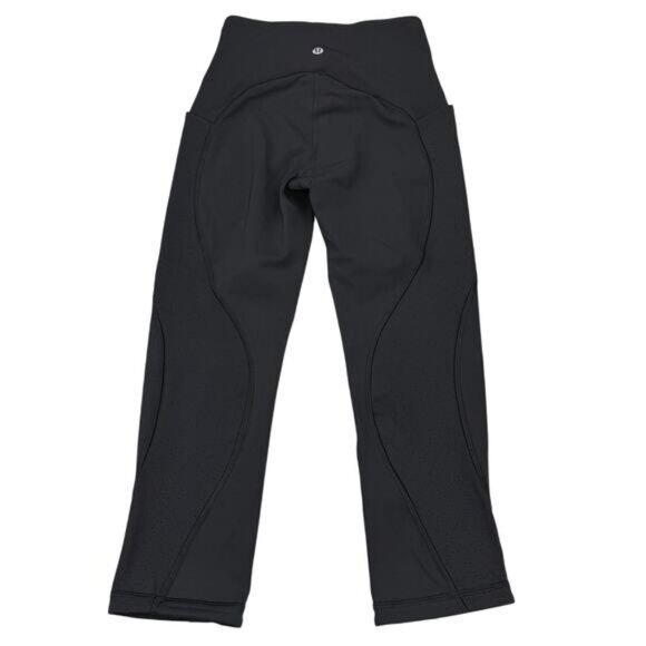 LULULEMON Breezy Dot Crop 19" Size 2 Black - Picture 6 of 9